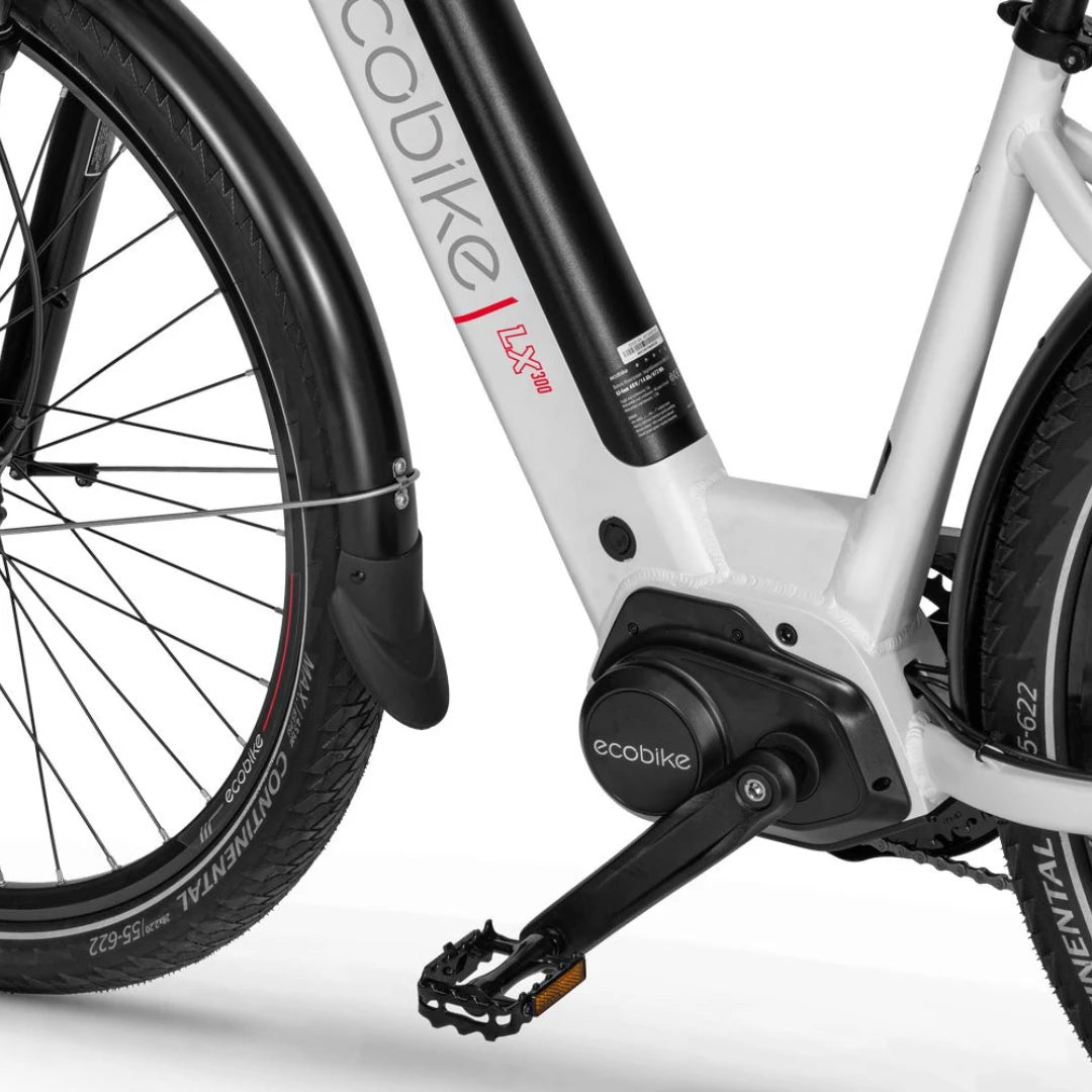 Electric Bike Ecobike Lx300, features a sleek design, powerful motor, and durable tires for smooth rides.
