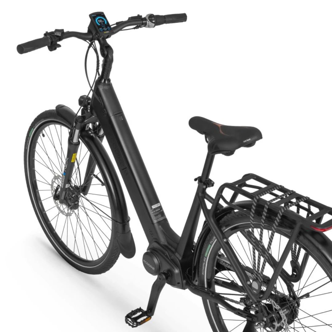 Electric Bike Ecobike Lx, sleek design, comfortable seating, digital display, reliable performance.