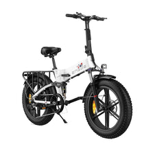 Electric Bike Engwe Engine X features a sleek design, sturdy frame, full suspension, and thick tires for stability.