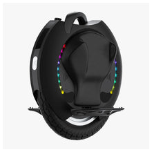 Electric Unicycle Kingsong 16s features a sleek black design, colorful LED lights, and a robust tire for stability.