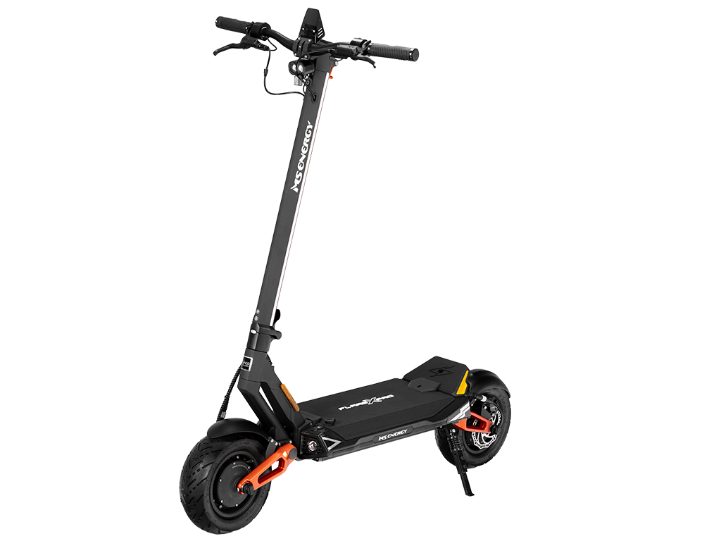 Electric Scooter Ms Energy Flare X Pro features a sleek design, sturdy frame, and oversized wheels for enhanced stability.