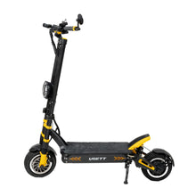Electric Scooter Vsett 11 Super features a sleek black and yellow design, robust frame, and large wheels.