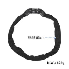 5-mestna kombiniracijska verižna ključavnica za električni skiro ali kolo