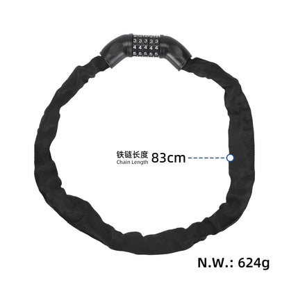 5-mestna kombiniracijska verižna ključavnica za električni skiro ali kolo