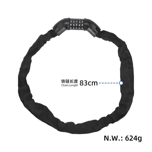 5-mestna kombiniracijska verižna ključavnica za električni skiro ali kolo