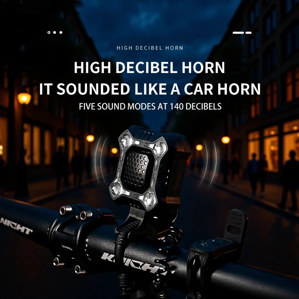 Električna hupa s sprednjo lučjo 140dB za električni skiro ali kolo