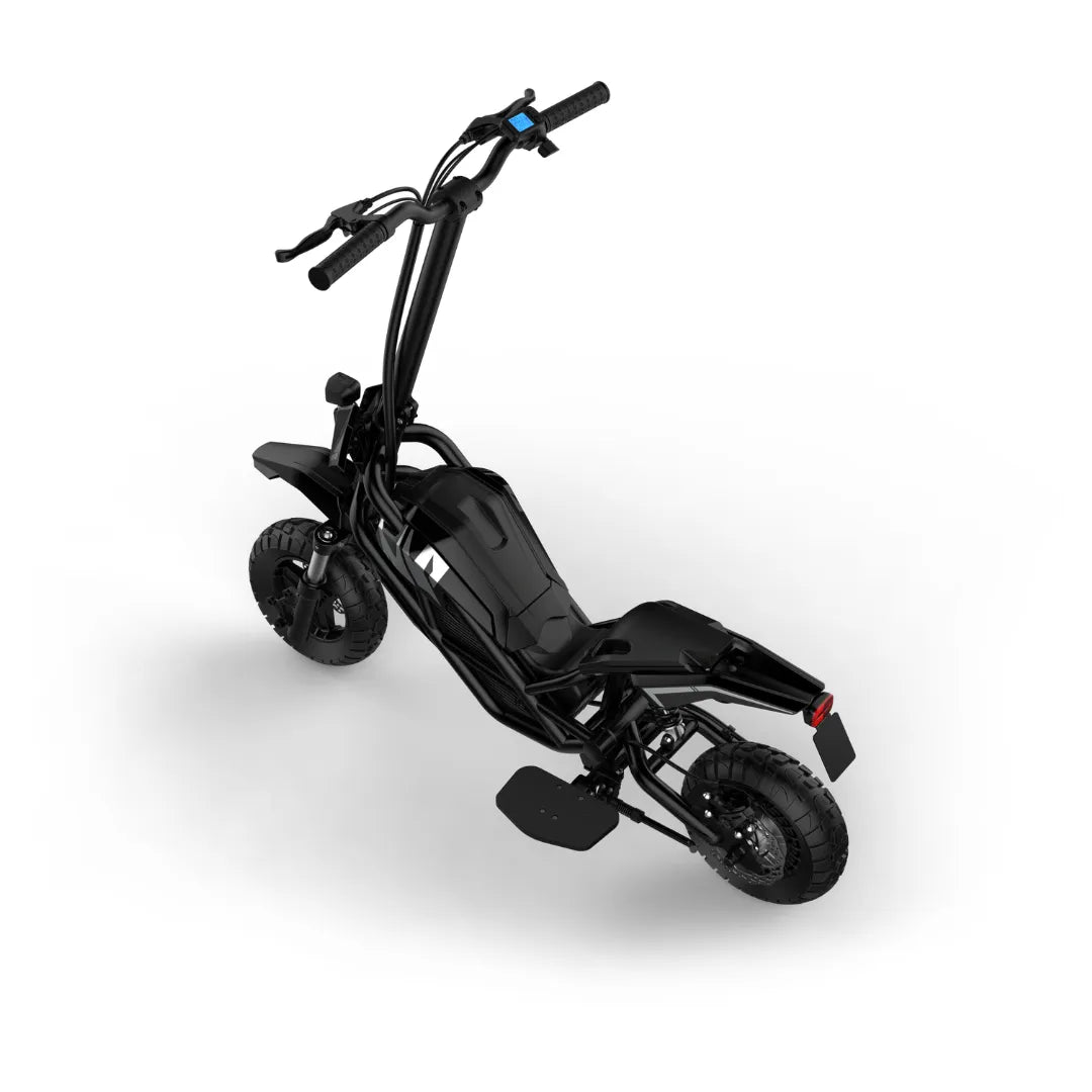 Električni skiro Acer Predator Extreme Pes017, elegantna črna oblika z robustnimi pnevmatikami in krmilom.