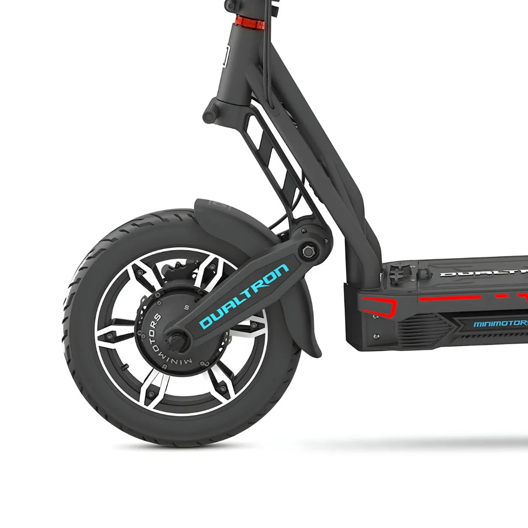 Electric Scooter Dualtron City features a sleek design, robust wheel, and high-performance motor for urban commuting.