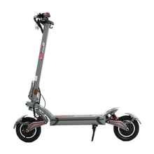 Izdelek na sliki je električni skiro, model Eco Speed 10X V2. Na sliki je prikazan skiro v sivi barvi s širokim stopalom in robustnimi kolesi. Vidni so tudi vzmetni sistemi na zadnjem kolesu, kar nakazuje na boljšo udobnost vožnje. Na vrhu krmila je nameščen nadzorni sistem s prikazovalnikom.