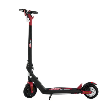 Električni skiro Eco Speed Mini v črni in rdeči barvi, s elegantnim dizajnom in robustnimi kolesi.