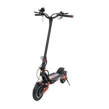 Električni skiro Eco Speed 10x z elegantno črno obliko in rdečimi poudarki, pripravljen za vožnjo.