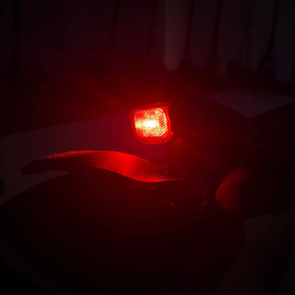 Electric Scooter Eco Speed 9x features a bright red tail light for visibility and safety at night.