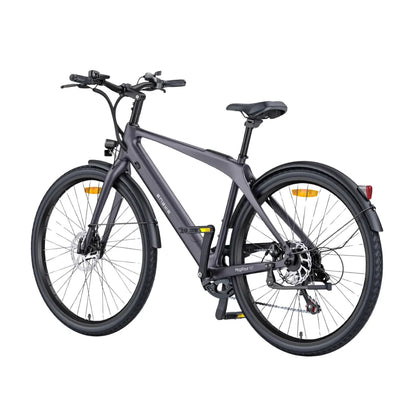 Izdelek na sliki je električno kolo znamke Engwe, model MapFour N1. Na sliki je vidno moderno električno kolo s športnim okvirjem, širokimi pnevmatikami in disk zavorami. Kolo ima tudi dodatno opremo, kot so blatniki in ergonomično oblikovan sedež, kar ga naredi primernega za mestno vožnjo in daljše izlete.