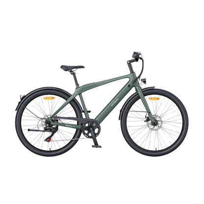 Izdelek je električno kolo znamke Engwe, model Mapfour N1. Na sliki je prikazano kolo v temno zeleni barvi, ki ima široke pnevmatike, udoben sedež ter prednje in zadnje zavore. Kolo je zasnovano za mestno vožnjo in vključuje tudi dodatke, kot so blatniki.