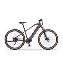 Izdelek je električno kolo, model Ecobike SX300. Na sliki je prikazano kolo v temno sivi barvi, opremljeno z debelimi kolesi za boljšo stabilnost na terenu. Ima robusten okvir, vzmetenje spredaj in široke pnevmatike, kar ga naredi primernega za vožnjo po hribovitih in neurejenih poteh.