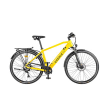 Electric Bike Econic One Smart Urban features a vibrant yellow frame, black accents, and robust tires.