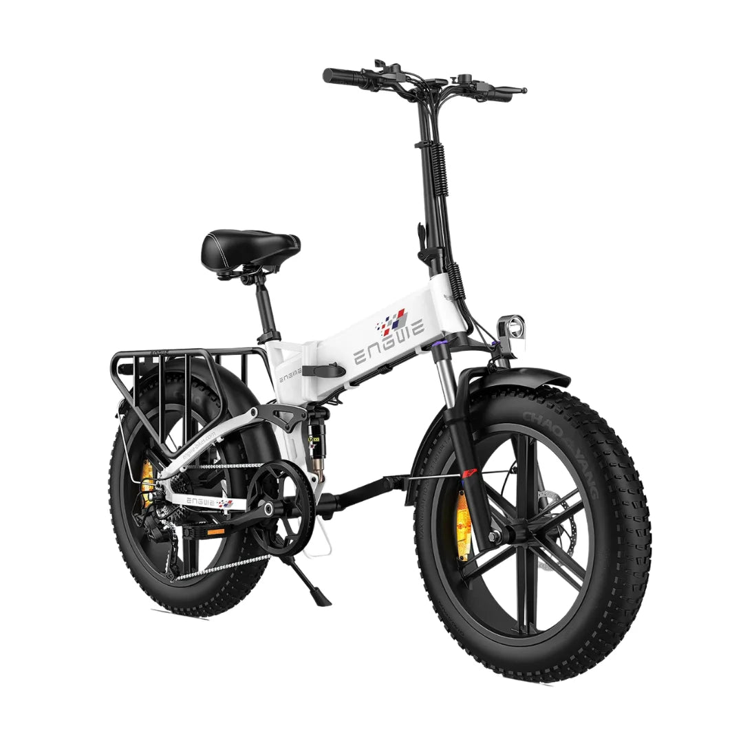 Električno kolo Engwe Engine X z elegantno obliko in debelimi pnevmatikami, idealno za različne terene.