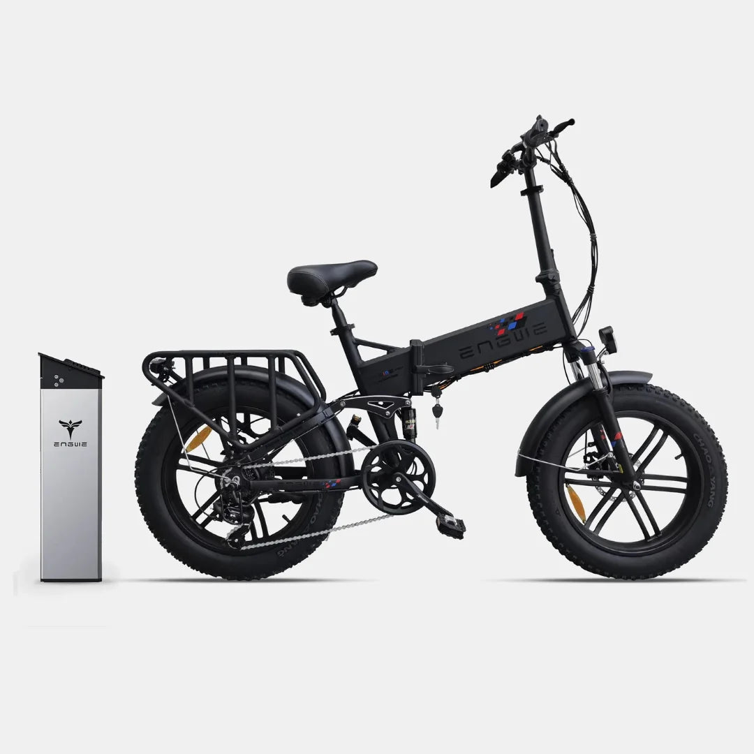 Električno kolo Engwe Engine X, s kompaktno zasnovo in odstranljivo baterijo.