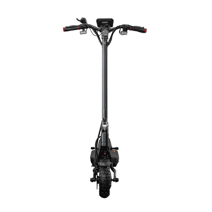Sprednji pogled električnega skiroja Kaabo Mantis X Plus, ki prikazuje njegovo elegantno obliko in krmilo.