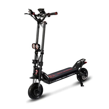 Električni skiro Kaabo Wolf Warrior X Plus, ki se ponaša z elegantnim dizajnom in robustnimi pnevmatikami.