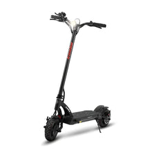 Electric Scooter Kaabo Mantis 10 Plus features a sleek black design, powerful wheels, and bright front light.