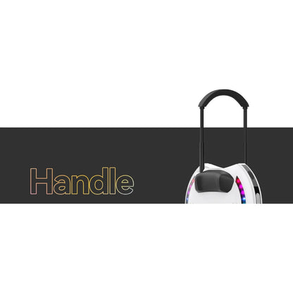 Izdelek je električni unicycle, znamke Kingsong, model 14D. Na sliki je prikazana ročica, ki se uporablja za lažje prenašanje unicycla. Vidne so tudi LED luči, ki dodajajo estetski element in povečujejo vidnost.