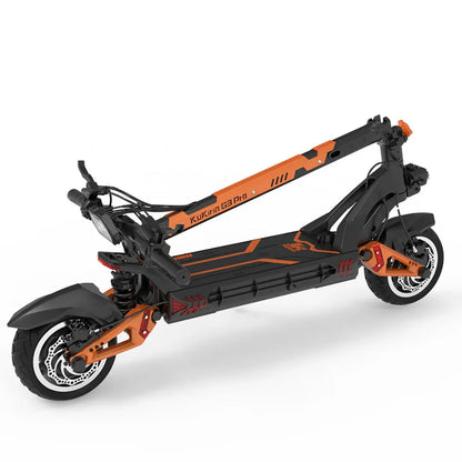 Električni skiro Kukirin G3 Pro, kompakten in zložen, prikazuje svojo elegantno obliko in robustne pnevmatike.