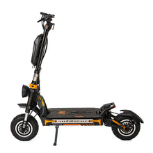 Electric Scooter Kukirin G4 Max features a sturdy frame, large off-road tires, and a comfortable foot deck.