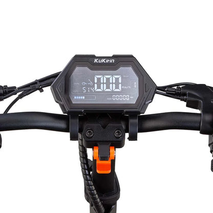 Electric Scooter Kukirin G2 Master features a digital display for speed, mode, and odometer readings.