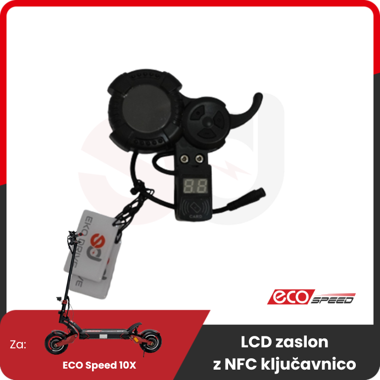 LCD zaslon z NFC bralnikom in čipi