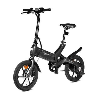 Izdelek na sliki je električno kolo, model MS Energy Urbanfold i6. Kolo ima kompakten in zložen dizajn, kar omogoča enostavno prenašanje in shranjevanje. Vidne so tudi manjše kolesa, ergonomski sedež ter krmilo z ročaji, kar zagotavlja udobno vožnjo. Barva je temno siva, kar daje kolesu sodoben videz.