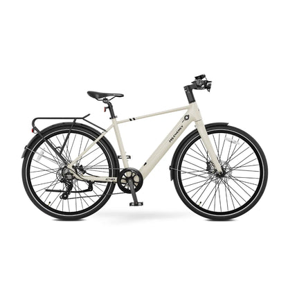 Izdelek je električno kolo znamke MS Energy, model C40. Na sliki je prikazano kolo v svetli barvi, opremljeno s prednjim in zadnjim kolesom ter nosilcem za prtljago na zadnjem delu. Kolo ima tudi klasične pedale in več prestav, kar omogoča udobno vožnjo po različnih terenih.