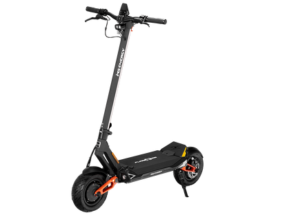 Izdelek na sliki je električni skiro, znamke MS Energy, model Flare X Pro. Na sliki je prikazan skiro s črnim okvirjem, širokimi gumami in športnim dizajnom. Vidni so tudi krmili z ročaji in zavornim sistemom, kar nakazuje na njegovo funkcionalnost in udobje pri vožnji.