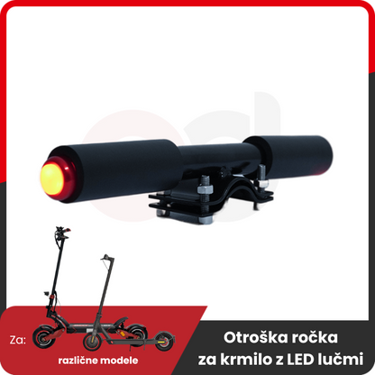 Ročaj otroškega skuterja z lučko.