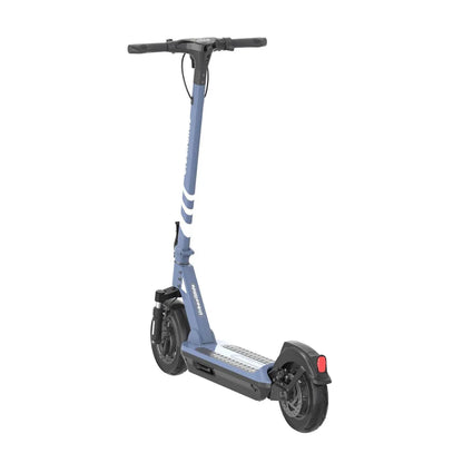 Električni skiro Urbanride 100 City v modri barvi, odlikuje ga elegantna oblika in robustna kolesa.