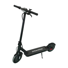 Električni skiro Urbanride 100xs: eleganten črn dizajn s trdnim okvirjem in velikimi kolesi.