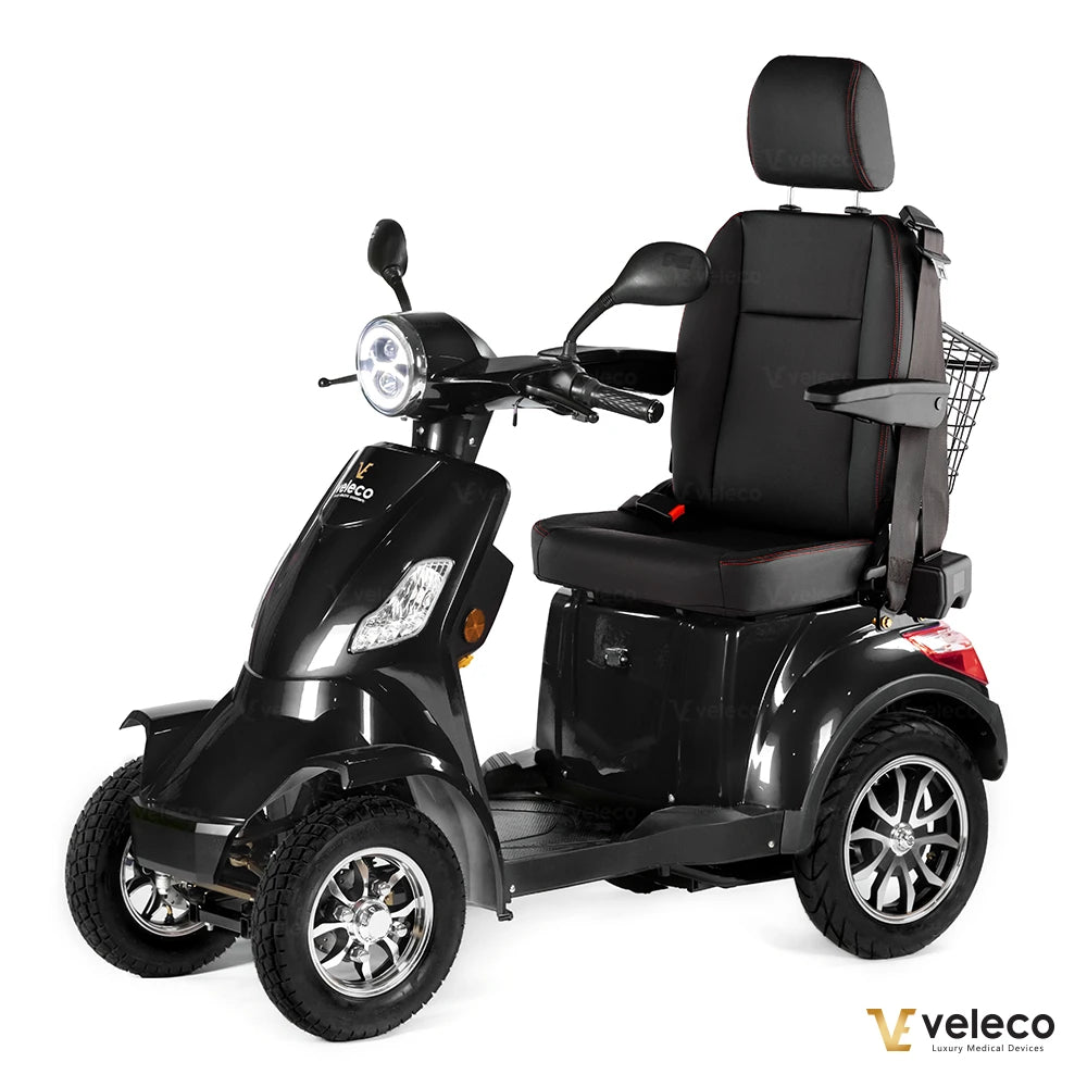 Električni mobilni voziček Veleco Faster črn kapitanski sedež