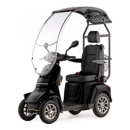 Električni mobilni voziček Veleco Gravis črn streha in kapitanski sedež