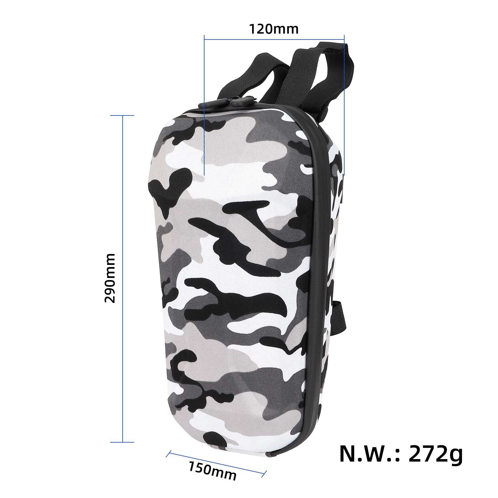 Prednja torba Camo gray 3L (PU+EVA) brez logotipa