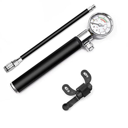 Hand pump with a pressure gauge