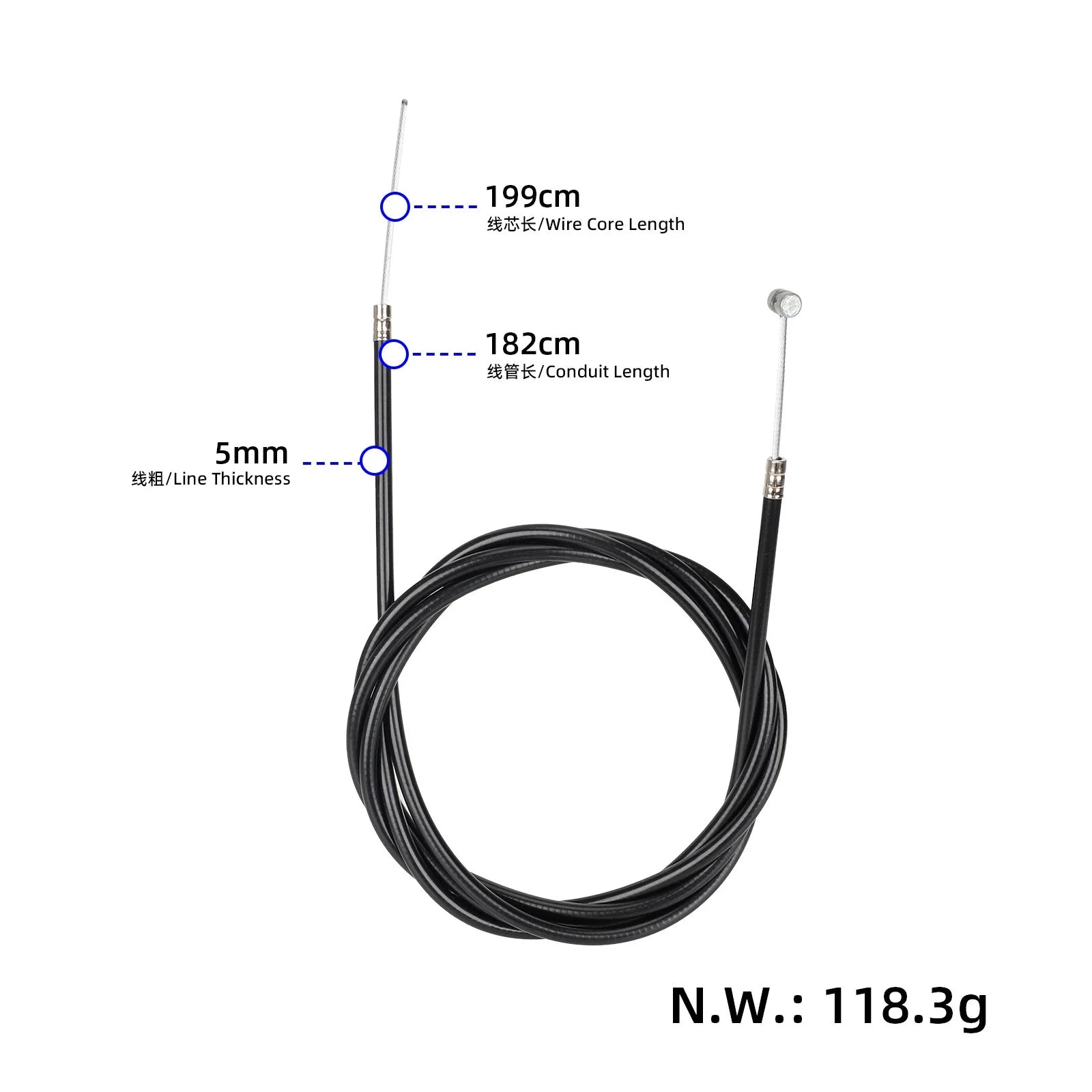 Zadnja zavorna zajla za Kukirin G4 (200 cm)